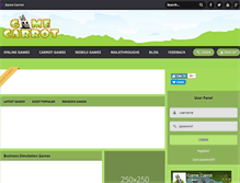 Tablet Screenshot of gamecarrot.com